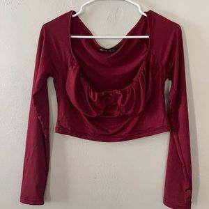 Burgundy crop top